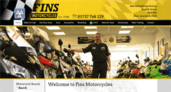 Desktop Screenshot of finsmotorcycles.co.uk